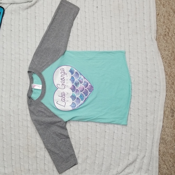 5/$25🌴Lake George Mermaid Vibes Baseball Tee 6/8 Girls - Picture 3 of 7
